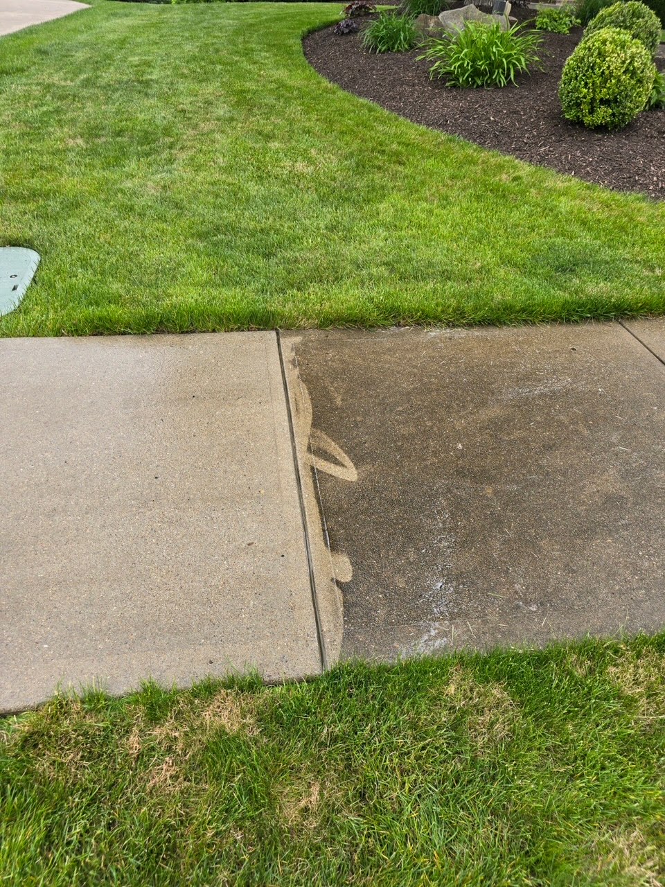 Pressure washing service - before and after